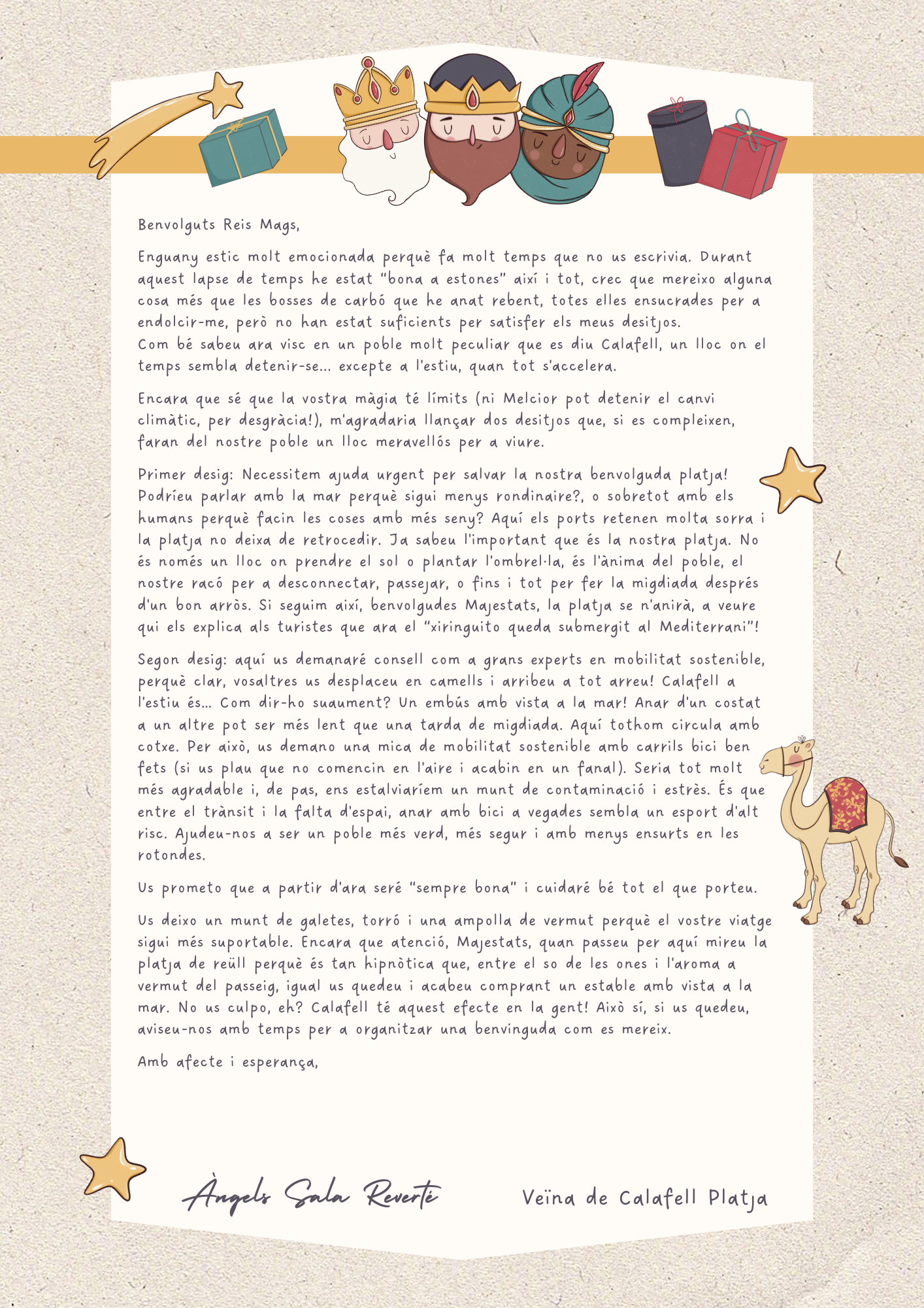 carta rreis mags de l'Angels