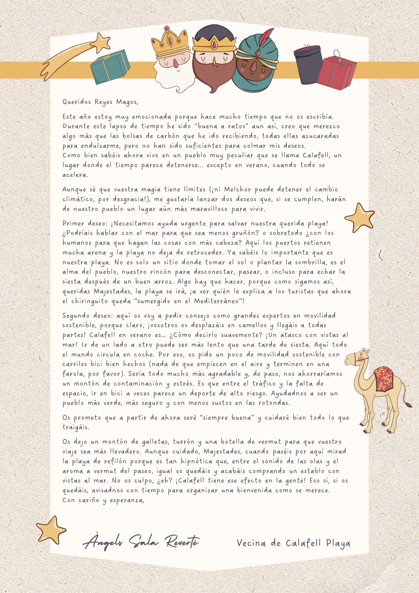 carta reyes magos de angels