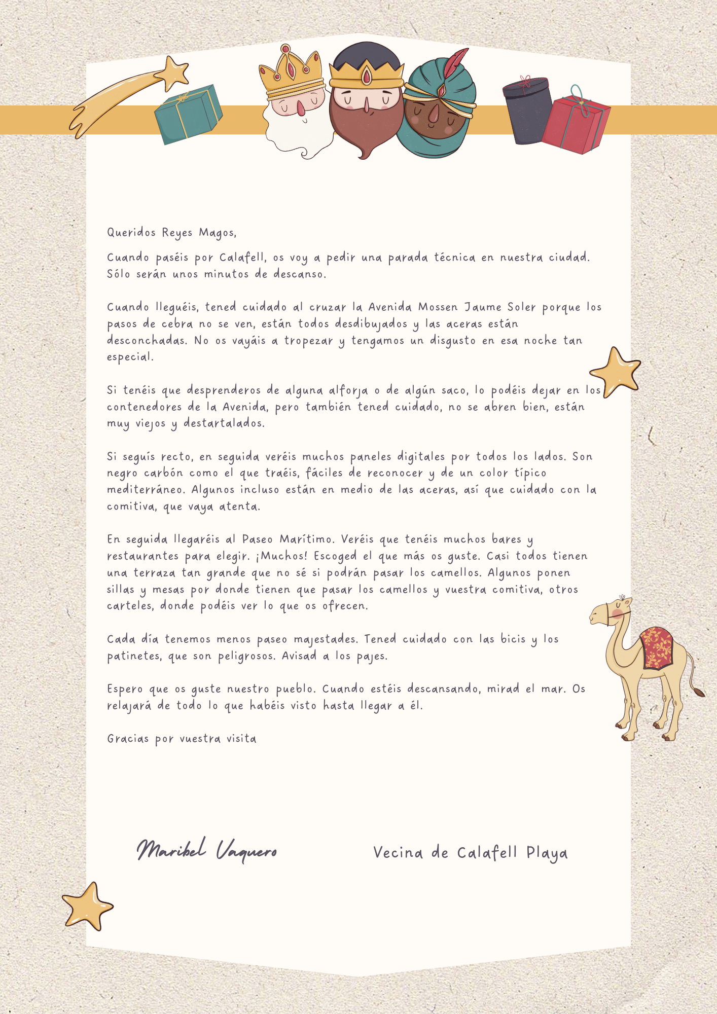 carta reis mags maribel V