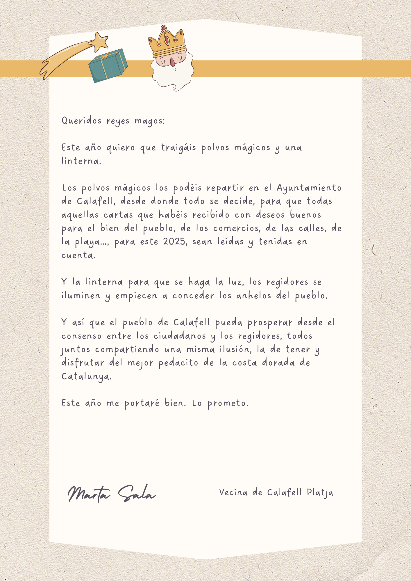 reyes magos carta