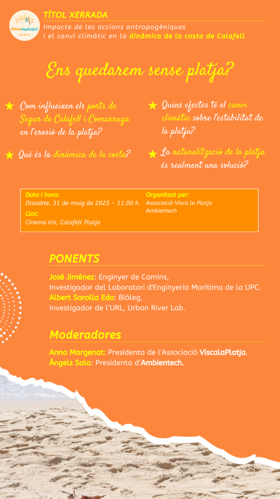 xerrada dinàmica de la platja de Calafell